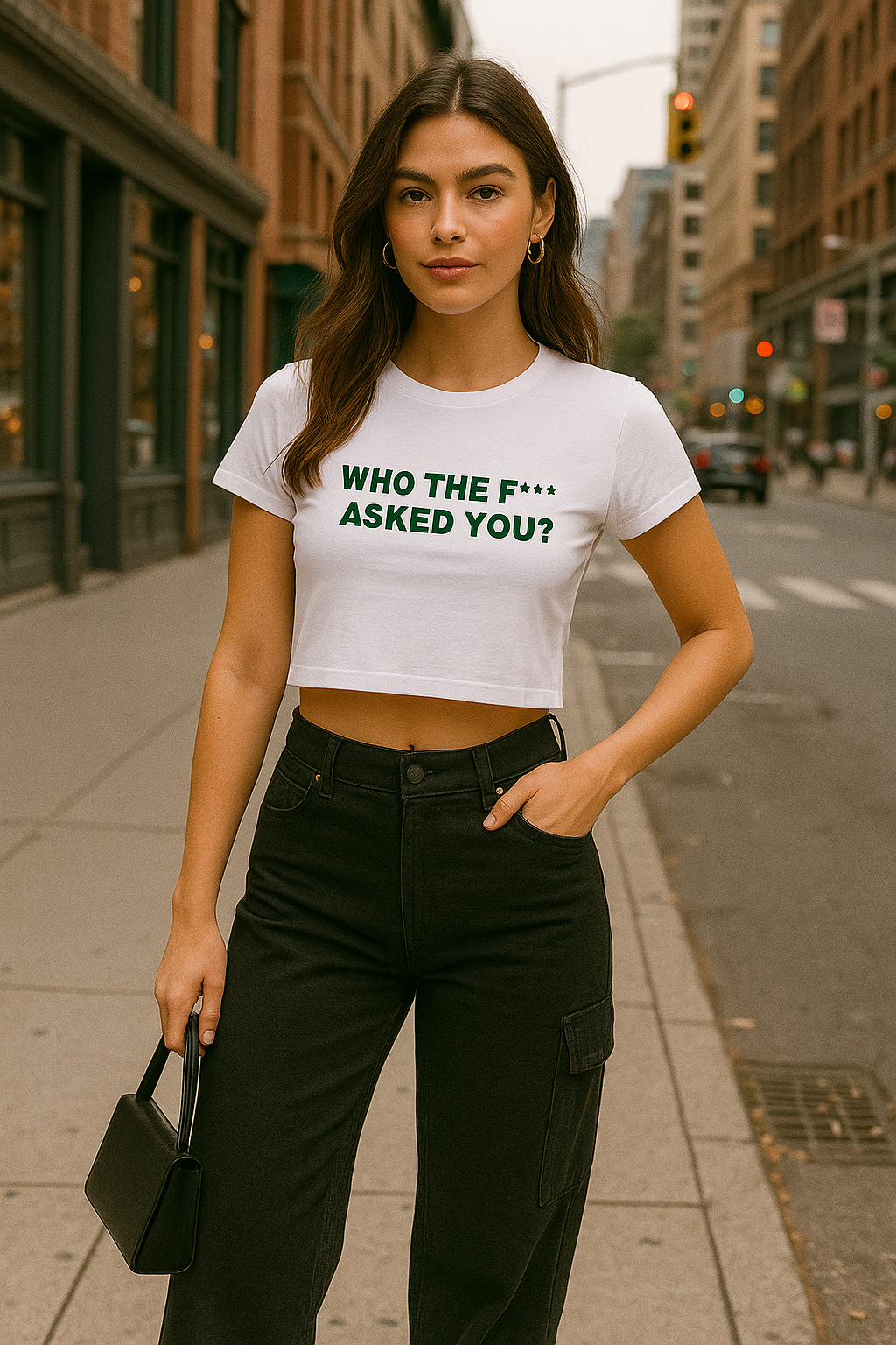 W forr Win Who the F... Crop Top