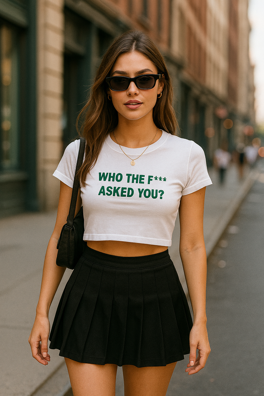W forr Win Who the F... Crop Top