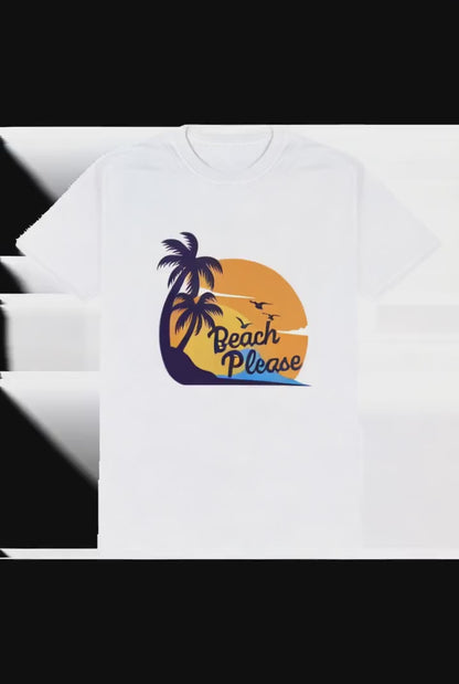 W forr Win Beach Please Unisex Crew T-Shirt